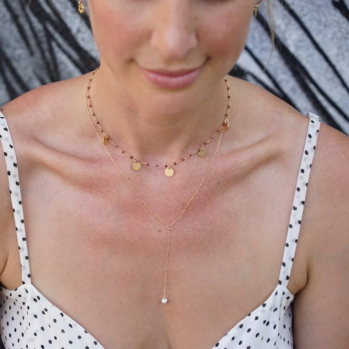 Suki Choker ~ Garnet
