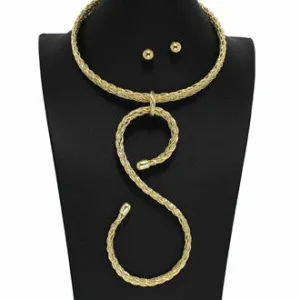 Swirl and Twirl Choker Necklace