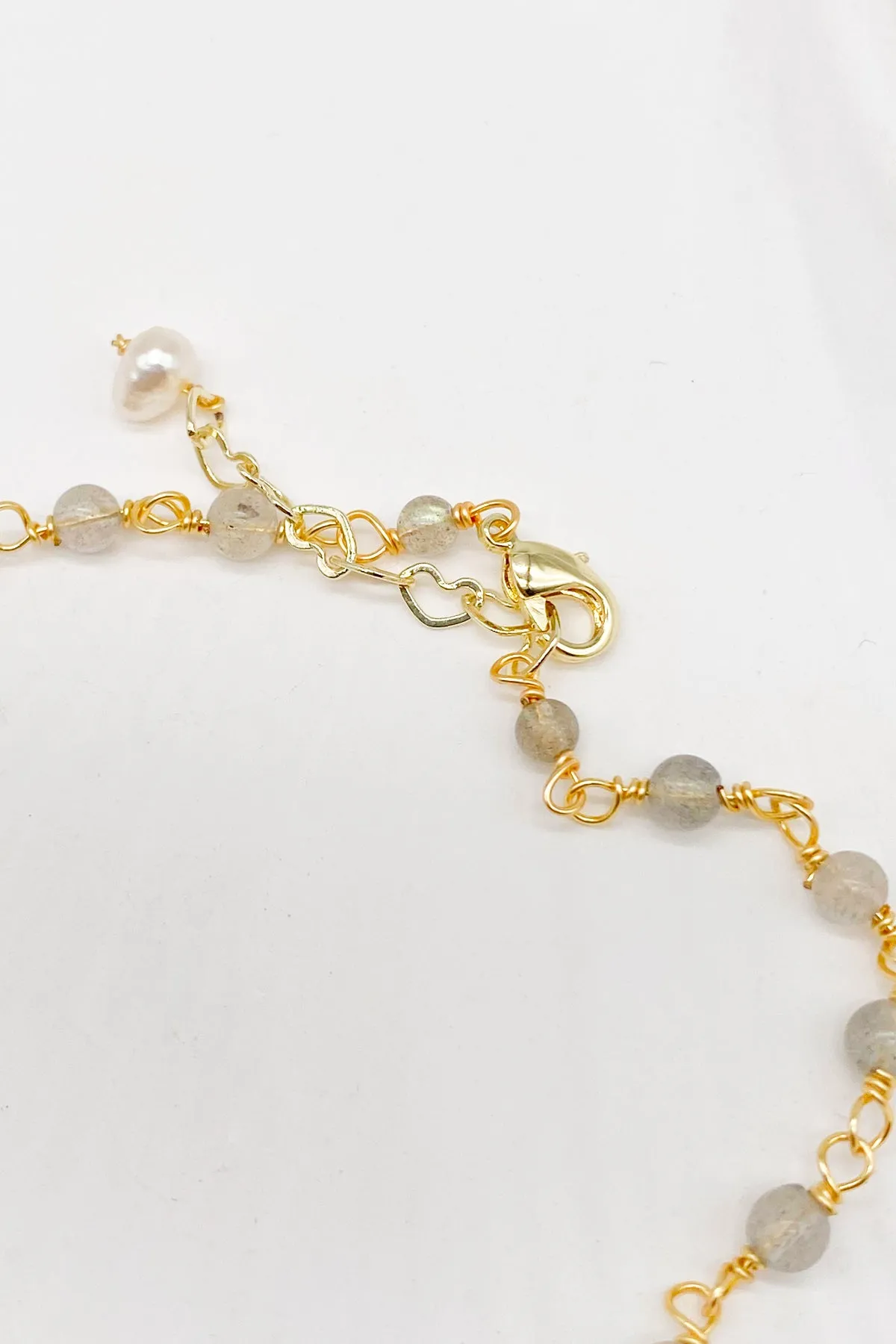 Tabitha Moonstone Freshwater Pearl Necklace