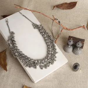 Teejh Bhadravati Oxidised Silver Jewellery Gift Set