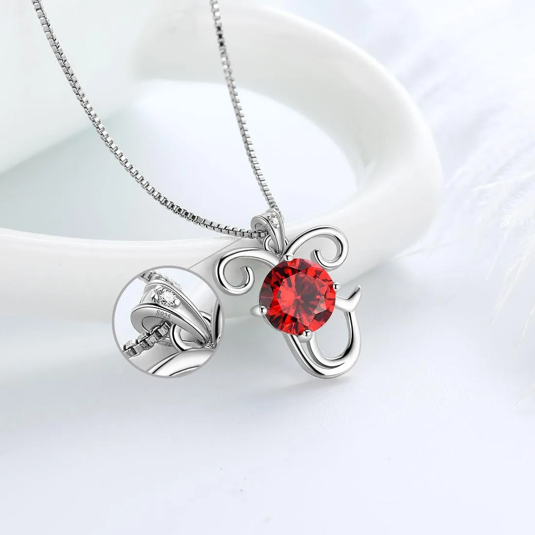 Tokyo Mart Capricorn Zodiac Necklace January Birthstone Pendant Women Girls Jewelry Birthday Gift Women Girls Jewelry Birthday Gift