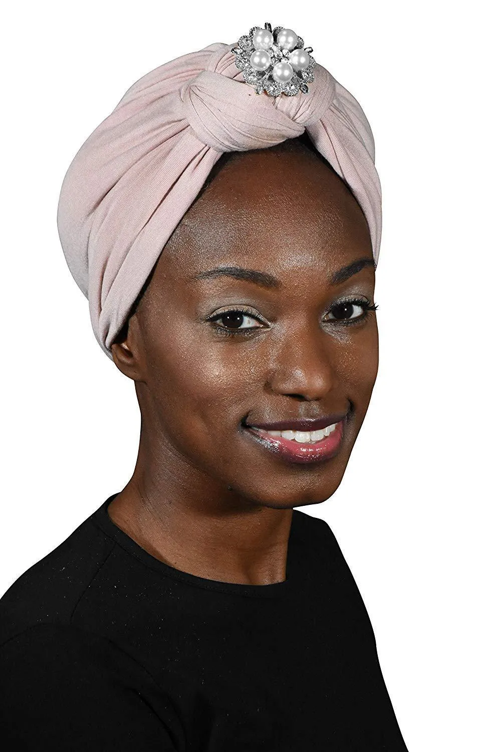Turban with Silver Pearl Diamond