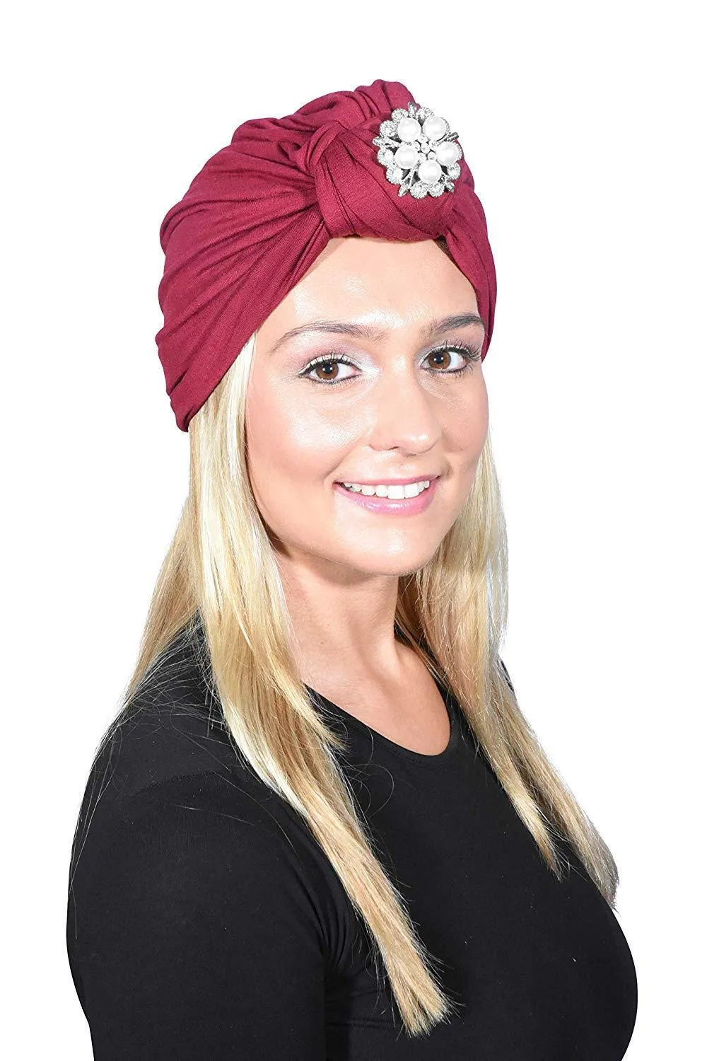 Turban with Silver Pearl Diamond