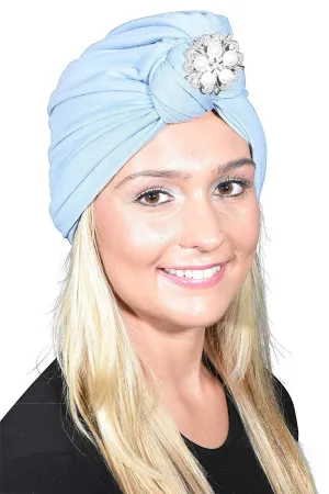 Turban with Silver Pearl Diamond