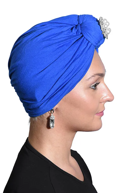 Turban with Silver Pearl Diamond
