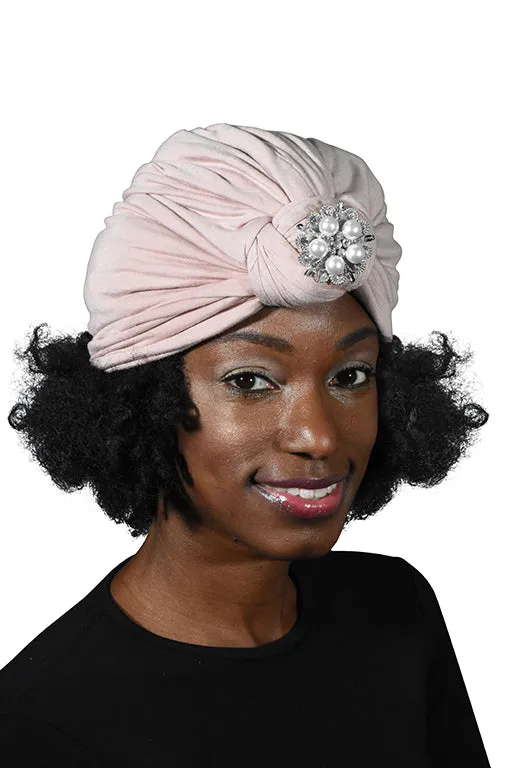 Turban with Silver Pearl Diamond