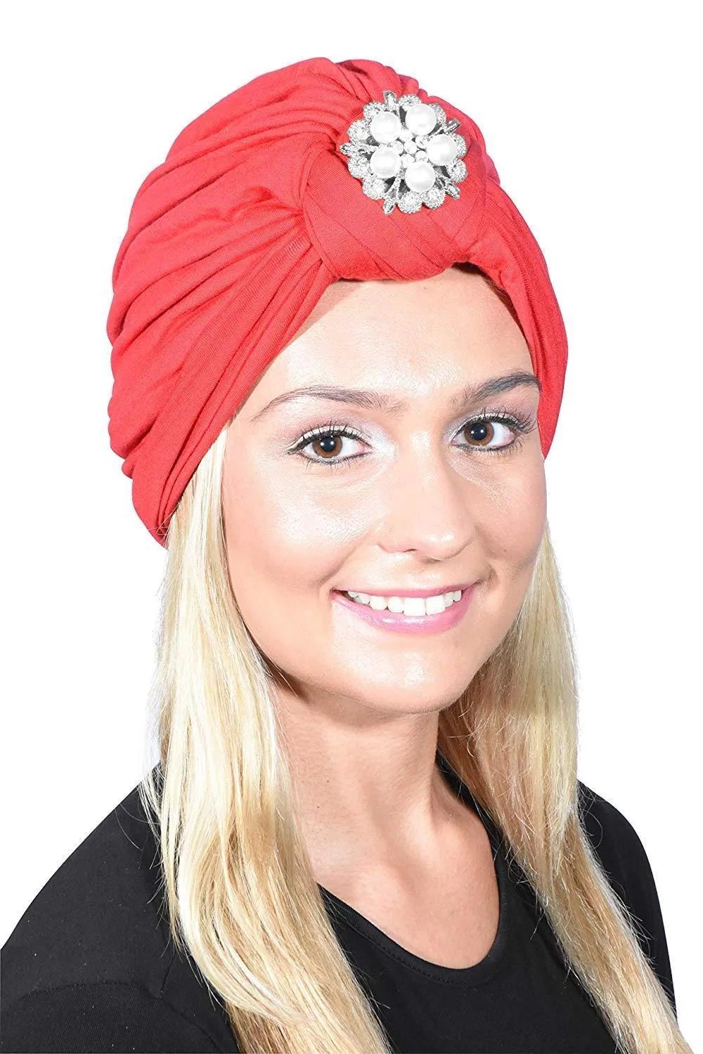 Turban with Silver Pearl Diamond