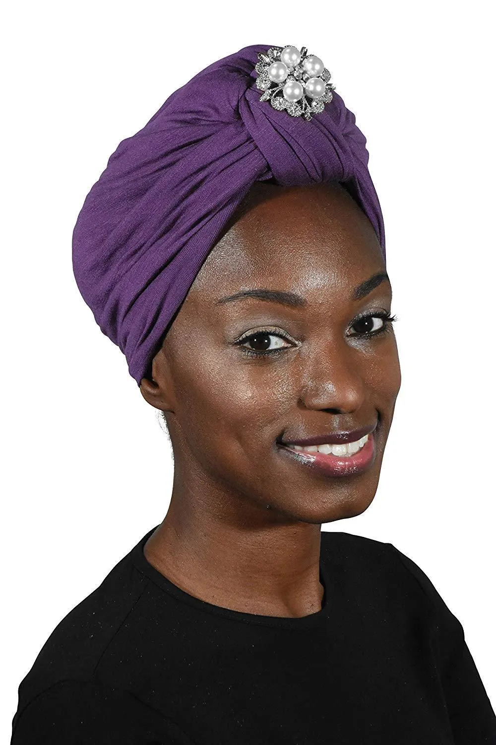 Turban with Silver Pearl Diamond