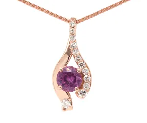 Twist Color Changing Garnet Diamond Necklace