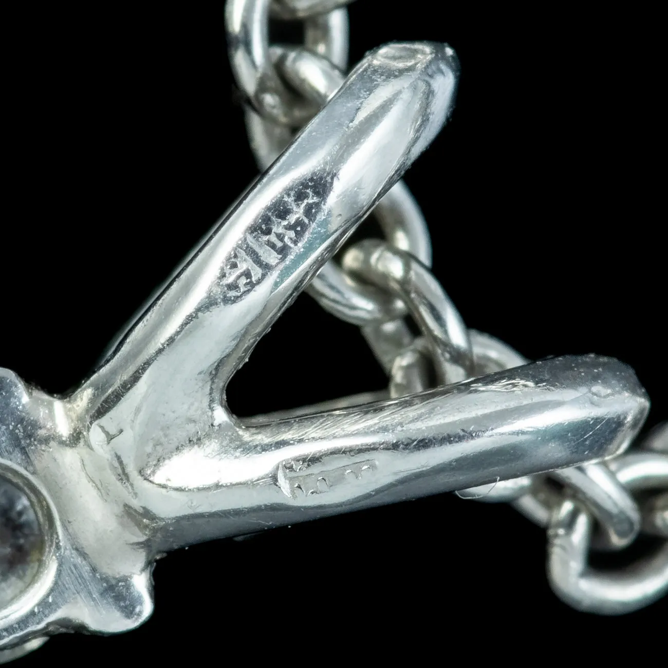 Vintage Diamond Cross Pendant Necklace Platinum 0.88ct Diamond