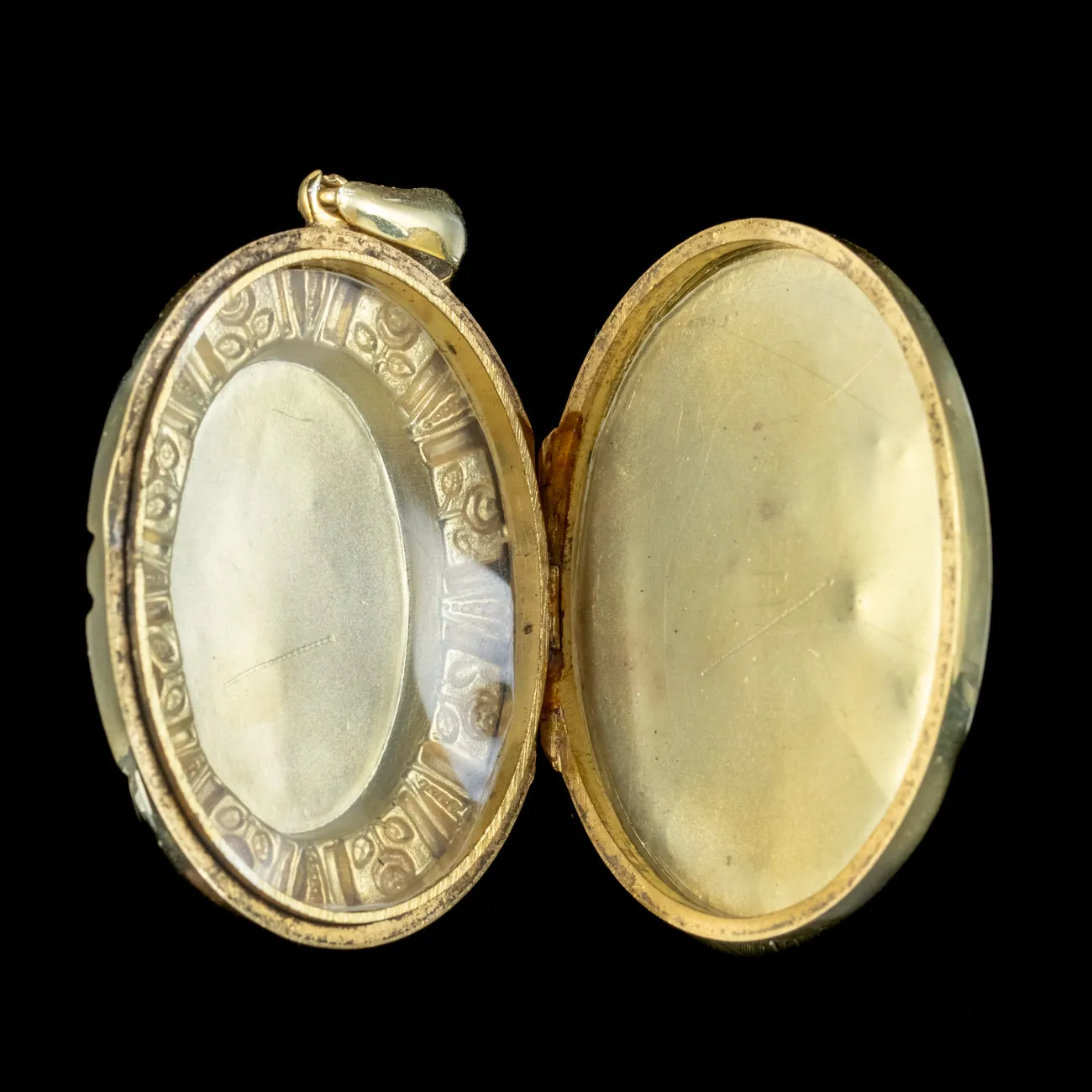 Vintage Floral Locket Silver 18ct Gold Gilt