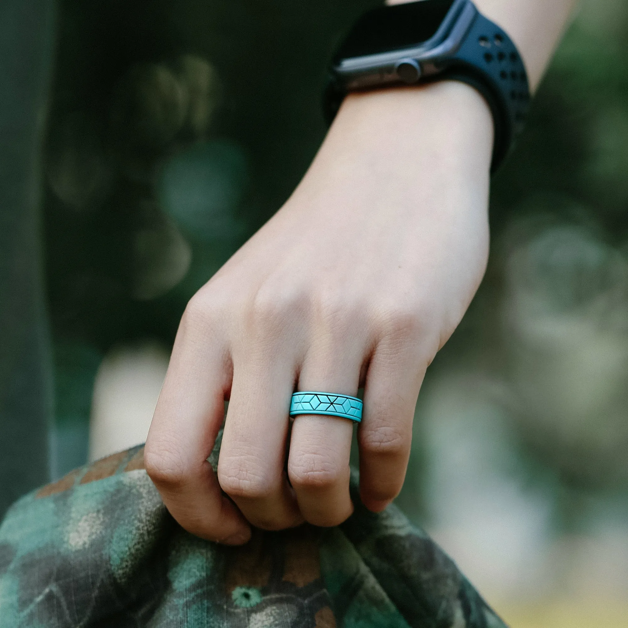 Women's Printed Aura 4  - Silicone Ring